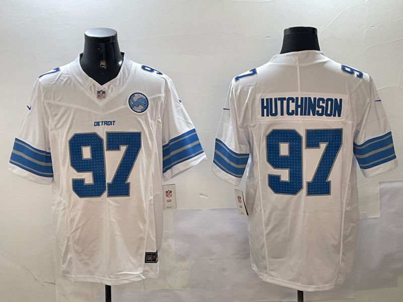 Men Detroit Lions #97 Hutchinson White three generations 2024 Nike Limited NFL Jersey style 2->detroit lions->NFL Jersey